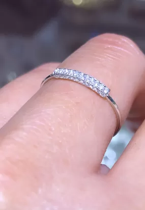 14K Gold Diamond Bar Band