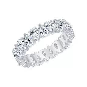 14K Gold Opposite Diamond Pear Eternity Band