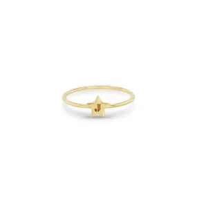 14k Initial Star Ring