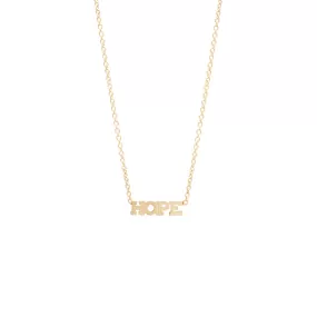 14k itty bitty HOPE necklace