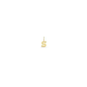 14k Single Initial Letter Charm Pendant