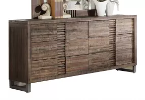 68 Brown Solid Wood Combo Dresser