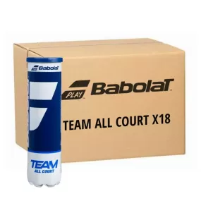 Babolat box of 18 tubes of tennis balls Team AC X4 Team All Court X 4 Fedas 179297 yellow