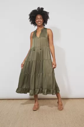 Barbados Tiered Maxi (Khaki)