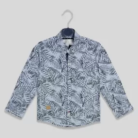 C1216 ZR D.GREY LEAF BOY CAUSAL SHIRT