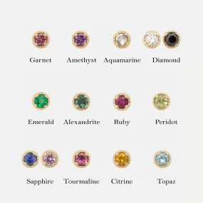 Dahlia 2mm Birthstone Stud Earrings