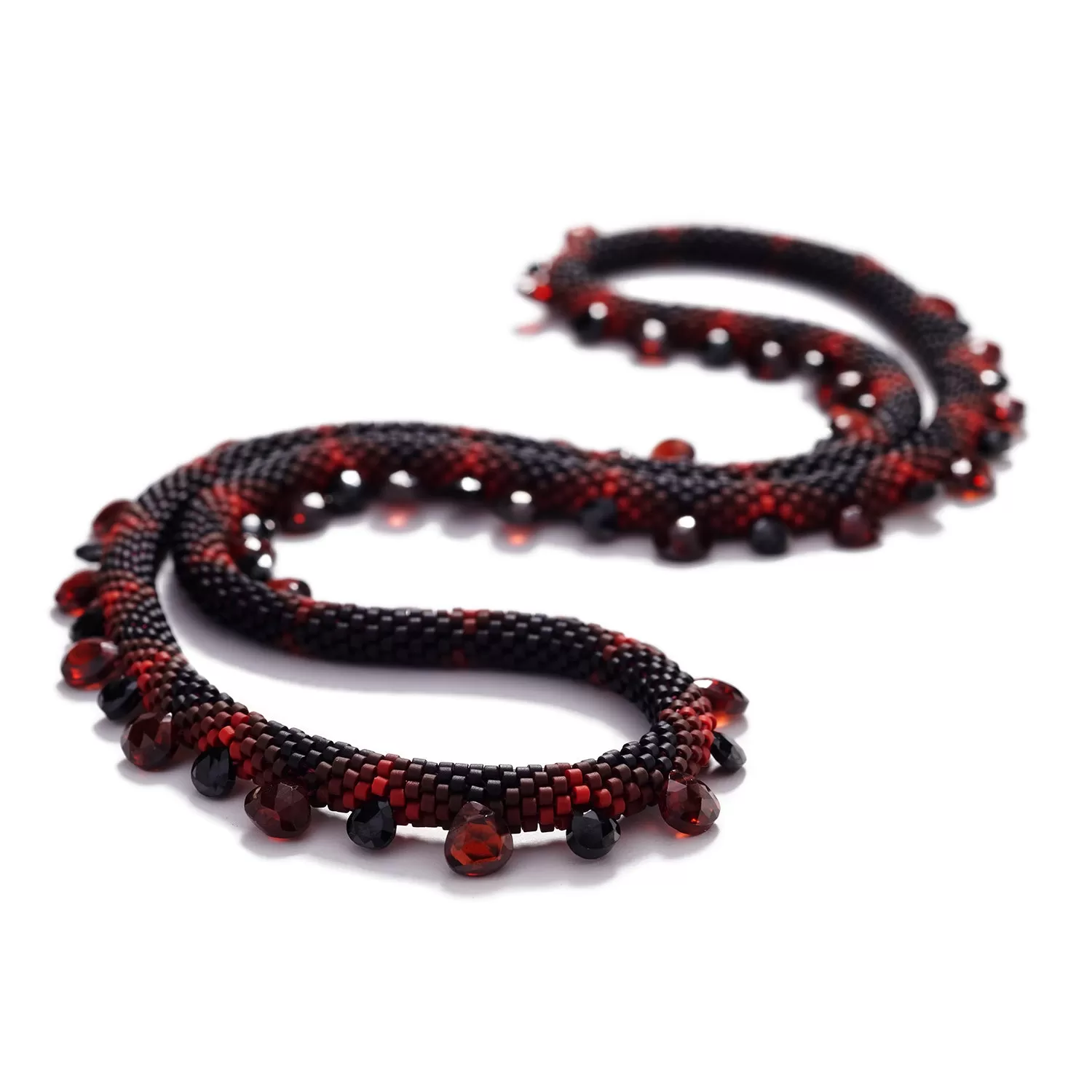 Dark Mughal Necklace with Garnet & Spinel