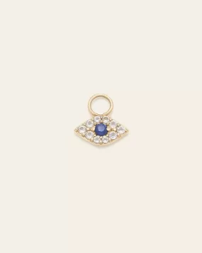 Evil Eye Earring Charm - 10k Solid Gold