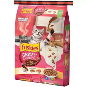 Friskies Gravy Swirlers Chicken & Salmon Flavor Dry Cat Food