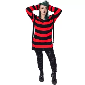 ORIANA JUMPER - BLACK/RED