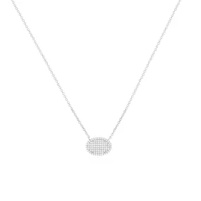 Oval Diamond Pavé Station Necklace