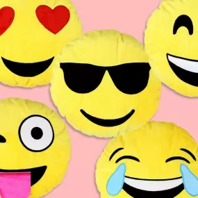 Quality Microfiber stuffed Soft Plush Emoji Cushions 26X26 CM