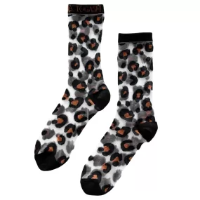 Sheer Leopard Print Socks by Ectogasm