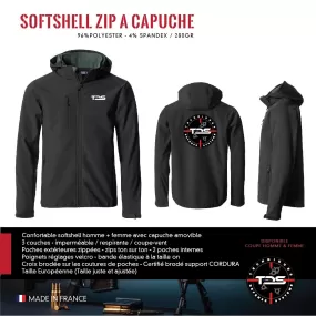 SOFTSHELL ZIP A CAPUCHE T.D.S