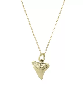 Solid Brass Shark Tooth Curb Chain Necklace