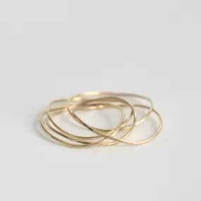 Swirl N°193 Skinny Hammered Ring