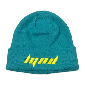 Turquoise Twill Beanie