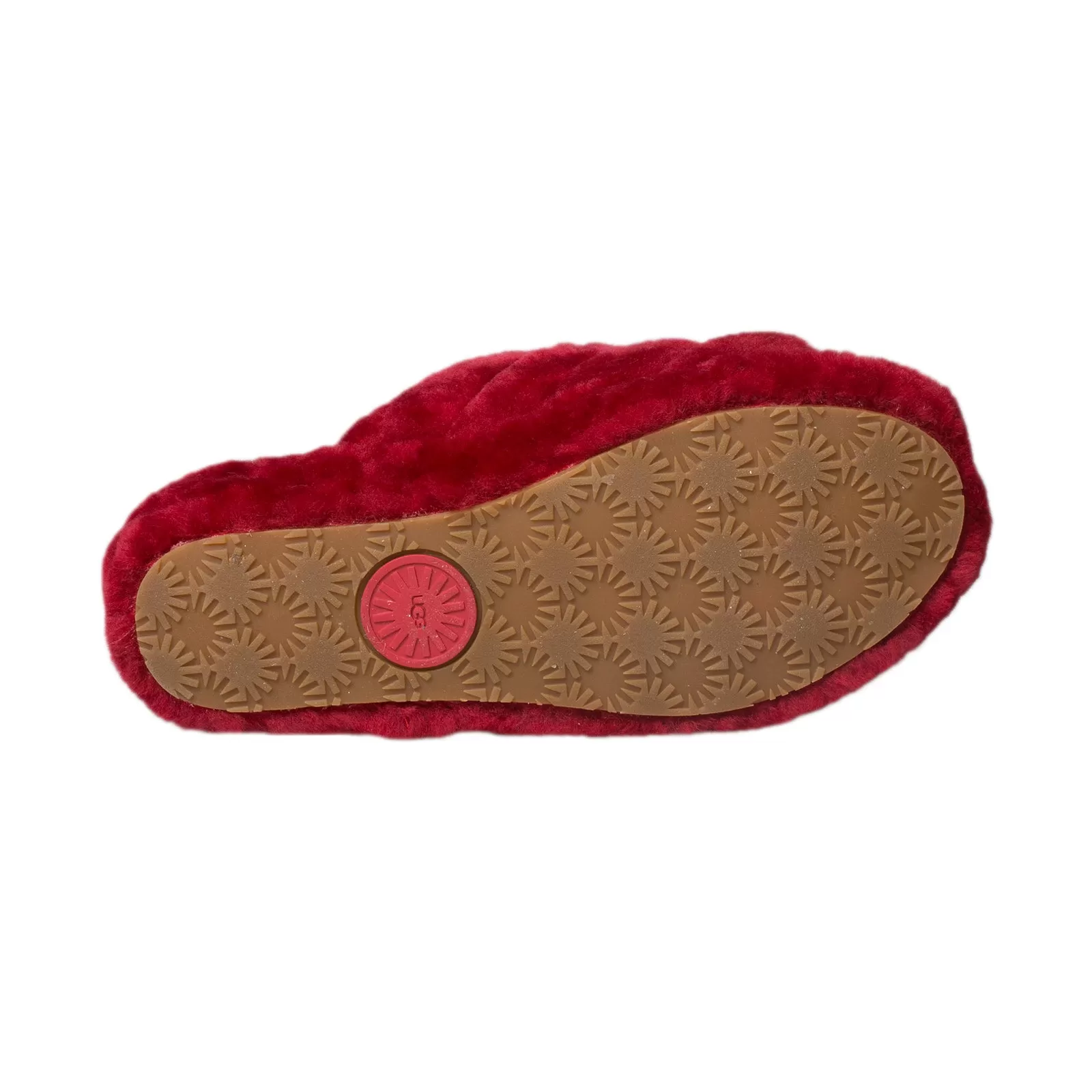 UGG Fluff Yeah Slide Ribbon Red Slippers - Women's